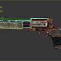 Vintage Rustic Revolver Featuring Mechanical Design Wooden Grip And MEATBAG Branding