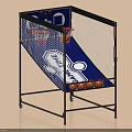 Indoor Entertainment Basketball Hoop Appliance With Automatic Ball Return System And Balls