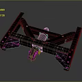 Mechanical Metal Frame Structure With Cross Beams Spring And Roller Components