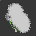 Decorative Plant Arrangement With Curved Trunks Green Leaves Gray Pots And Small Pebbles