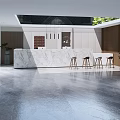 Modern Front Desk Bar 3d model