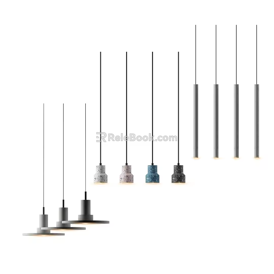 Nordic Simple Chandelier 3d model