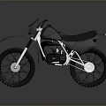 Modern Black Dirt Bike With Sleek Design Large Wheels And Black Seat