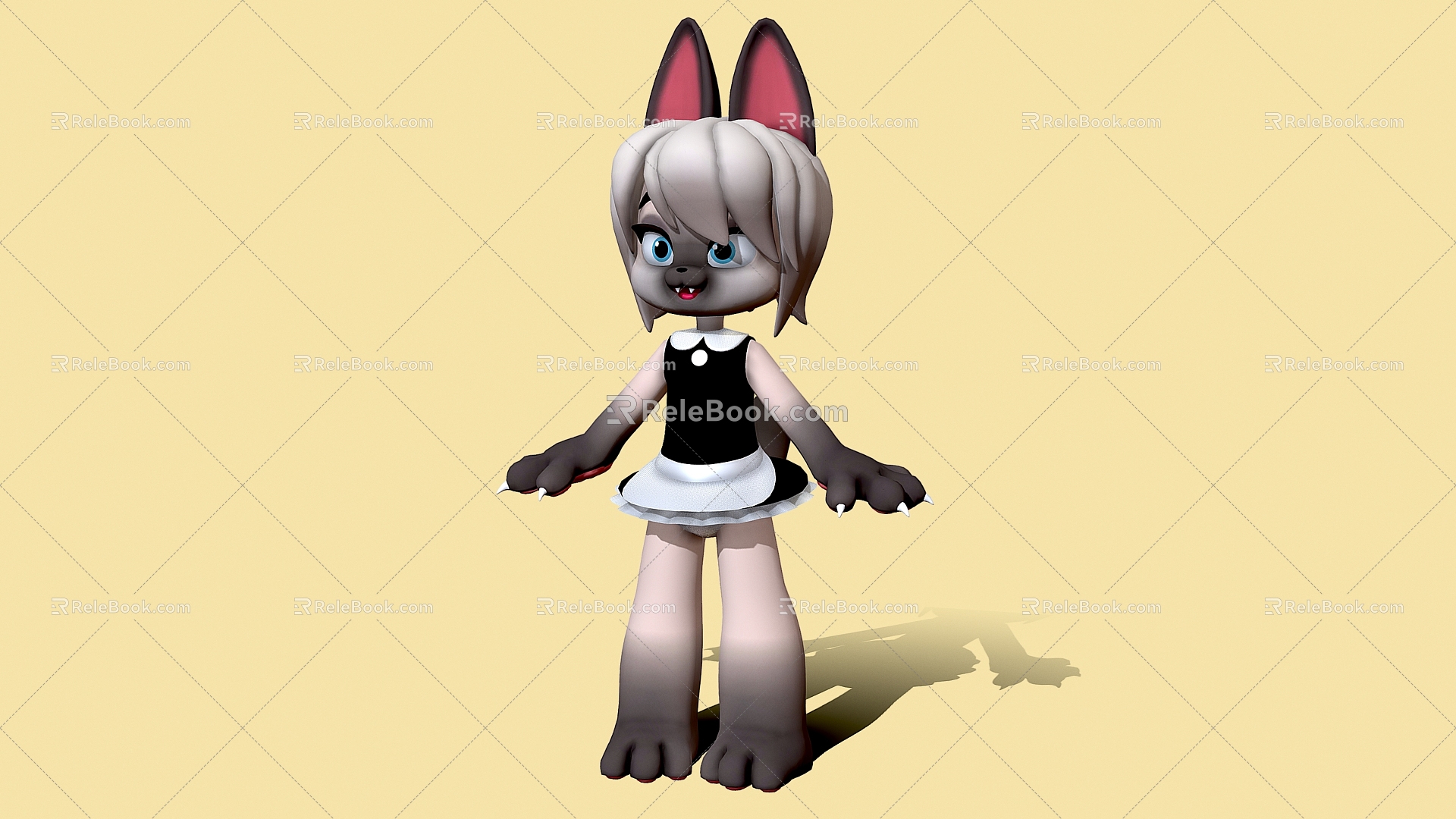 Siamese Cat Cat Cartoon Cat Game Character Anime Girl Game Character Cat Girl Game Character Cartoon Man 3d model