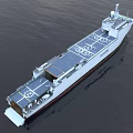 Modern Naval Warship With Helicopter Landing Deck Circular Markings And Radar Systems On Open Sea