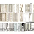 Diverse Room Divider Panel Designs With Intricate Patterns And Modern Styles 3d model