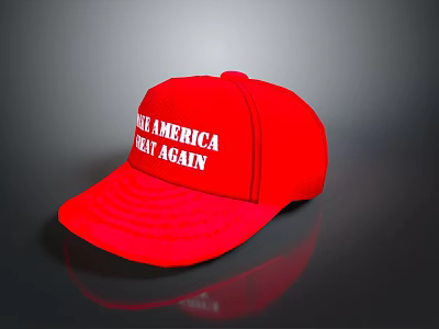 Red Cap With White Text MAKE AMERICA GREAT AGAIN For Daily Wear And Casual Use 3d model