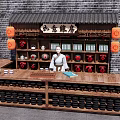 Cashier Display Chinese Account Room Chinese Counter Front Desk Display Abacus Bar Chinese Wine Cabinet 3d model