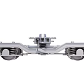 Railway Bogie Metal Structure With Springs And Wheels For Train Components 3d model