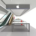 Mall Mobile Phone Store With VIVO OPPO realme Displays Posters And Escalator