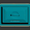 Elegant Turquoise Dinnerware Set with Rectangular Lid and Tray for Dining Table Use
