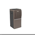 SANYO Modern Refrigerators And Freezers With Brown Gray Wood Grain Design And White Trim