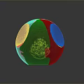 Red Velvet Decorative Ball With Golden Crest Design For Home Decor Accessory