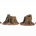 Stone Wood Tree Stumps with Natural Texture and Artistic Design for Home Garden Decoration