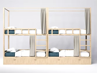 Modern Bed-in and Bed-out Dormitory Bed-in and Bed-out 3d model
