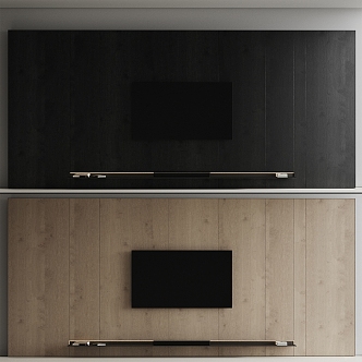 Modern TV background wall 3d model