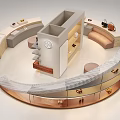Modern Shopping Mall Shoe Retail Counter With Display Shelves And Elegant Layout