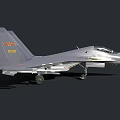 Modern Military Fighter Jet With Gray Body Red Markings Mounted Missiles And Cockpit