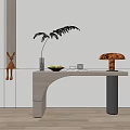 Modern end view table end view bar case 3d model