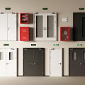 Various Styles Of Double Doors With Glass Panels And Different Colors For Interior