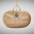 Rattan Pendant Light Hand Woven Round Shape Natural Design for Modern Interior Decor