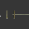 Brass Furniture Legs With Two Main Supports And Small Component Parts