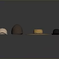 Various Stylish Hats Collection Featuring Straw Baseball Cap And Bow Design Details