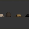 Hat Hat Hat Sunshade Hat Straw Hat Wear Supplies 3d model