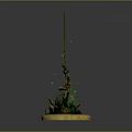 Decorative Anchor Model with Yellow Base for Water Transport Vessels