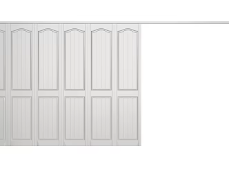 European-style Solid Wood Partition Wall White Cabinet Door Wardrobe Door 3d model