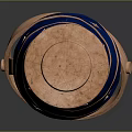 Decorative Copper Blue Spiral Furniture Piece With Gold Stars And Sphere Base