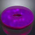 Stone Wood Crafted Purple Glowing Ring With Reflective Base Design