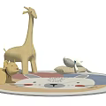 Modern Toy Plush Toy Carpet Giraffe 3d model