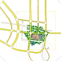 Aerial Planning of Modern Residential Community Layout With Buildings Riverside Green Spaces and Roads