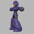 Blue Robot Action Figure Toy Model Front And Side View 3d model