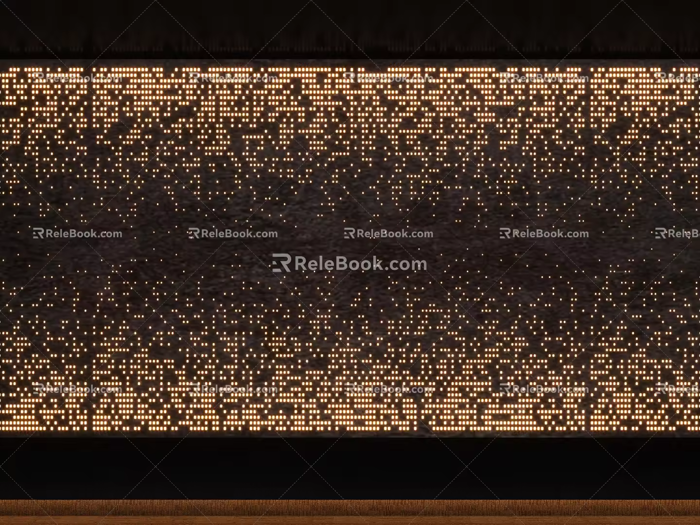 Gradient transparent stone background wall 3d model