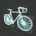 Teal Bicycle With Brown Seat Curved Handlebars And Black Wheels Modern Design