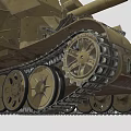 Military Tank With Heavy Armor Long Barrel Track System And Detailed Exterior Design