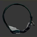 Durable Teal And Navy Blue Pet Collar With Secure Metal Buckle