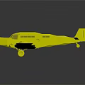 Detailed Model Airplane With Yellow Wings Gray Body And Black G Letters On Wings