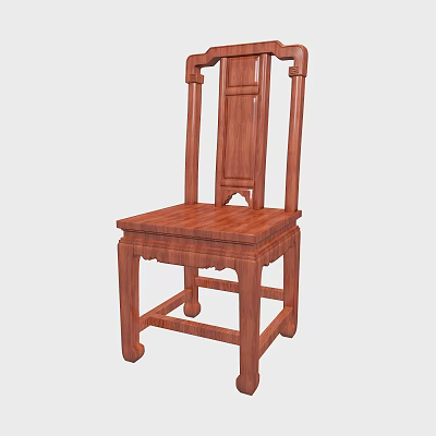 Chinese Dining Chair Traditional Carved Dining Chair Rosewood Furniture of Ming and Qing Dynasties 3d model