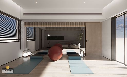 Leisure Yoga Room Modern Yoga Room 3d model