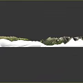 3D Mountain Landscape Model With Green Valleys And Textured Terrain Details