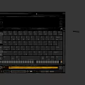 Modular Laptop With Open Design Mechanical Keyboard Technical Interface Screen And Accessories 3d model