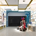 Trendy Concept Store Light Luxury Jewelry Store 3d model