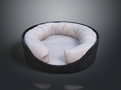 Round Single Sofa With Black Frame And Light Colored Soft Cushion Design 3d model