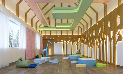 Modern Kindergarten Hall 3d model