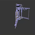 Industrial Equipment With Metal Frame Platform Chains And Ladder Structure Design
