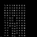 Various Symbol And Icon Hanging Decorations With Simple Black White Design
