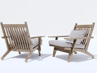 New Chinese Style Single Sofa Leisure Chair Sofa Chair 3d model